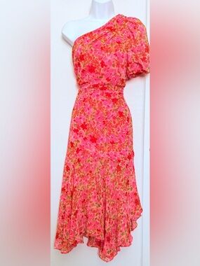Astr Floral Pink and Coral Maxi Skirt